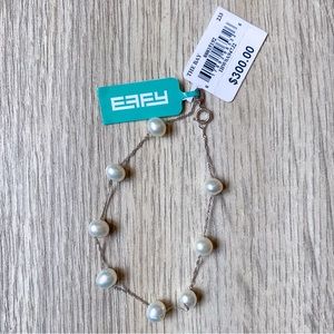 BRAND NEW BRIDE Wedding EFFY Bracelet 14k White Gold Dainty Pearl Bracelet